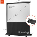 180x113cm Pull Up Projector Screen Black Film Screen